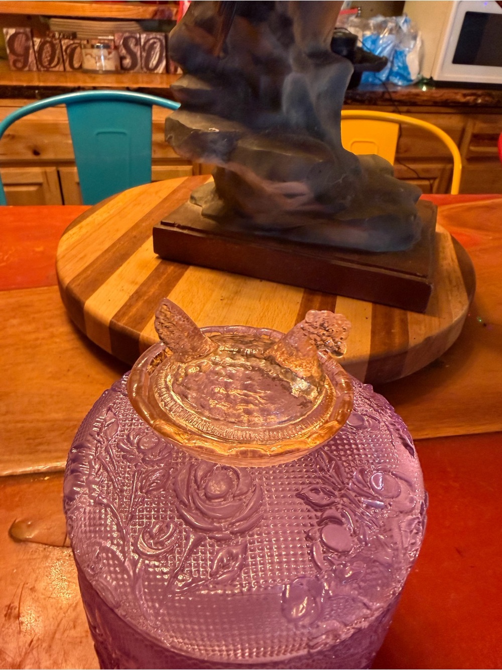Peach mini hen on a nest salt cellar new import perfect